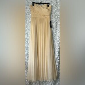 NWT J Crew Dress 100% Silk Ivory Strapless Size 8 Ivory Formal Gown Wedding Prom